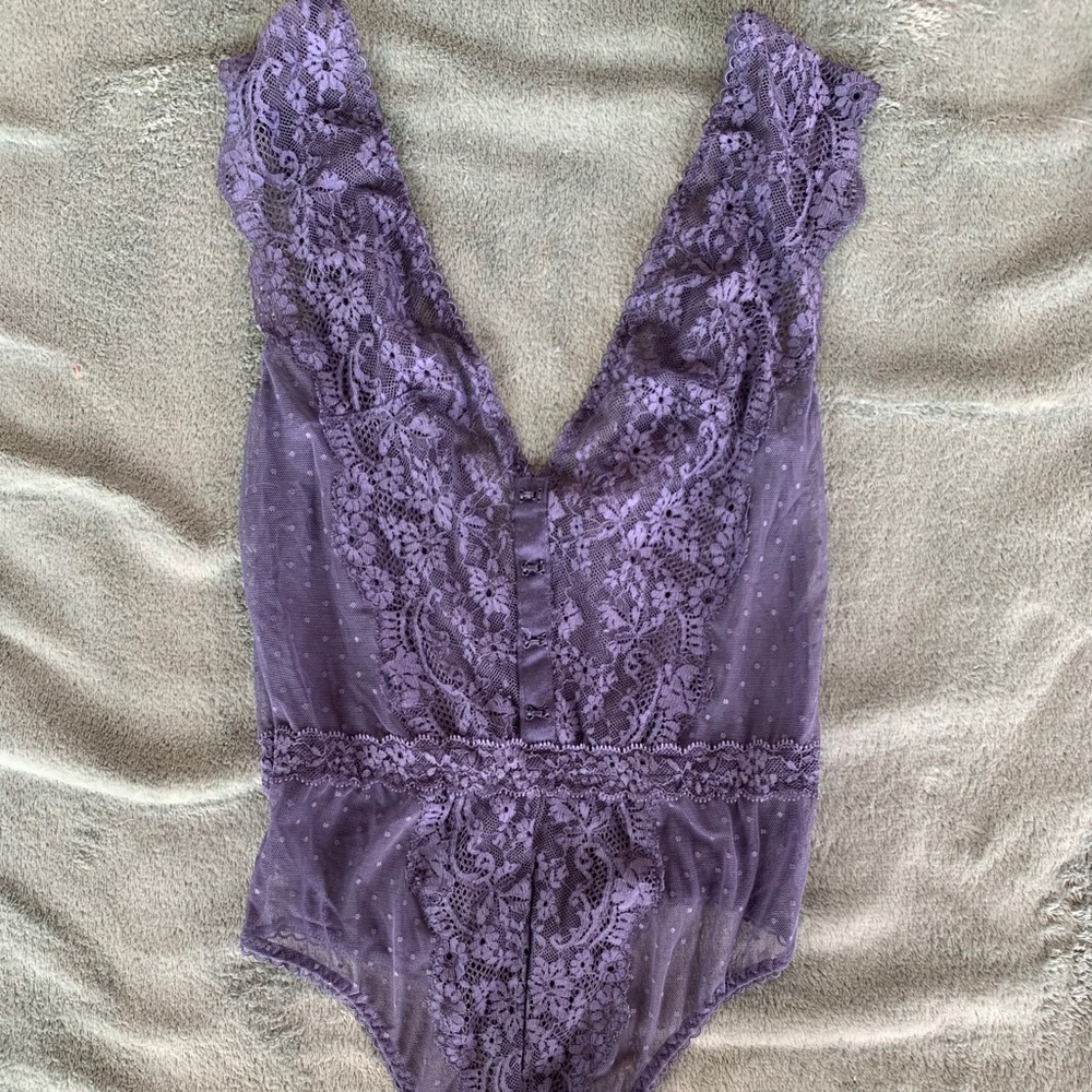 Sheer navy blue intimate bodysuit
